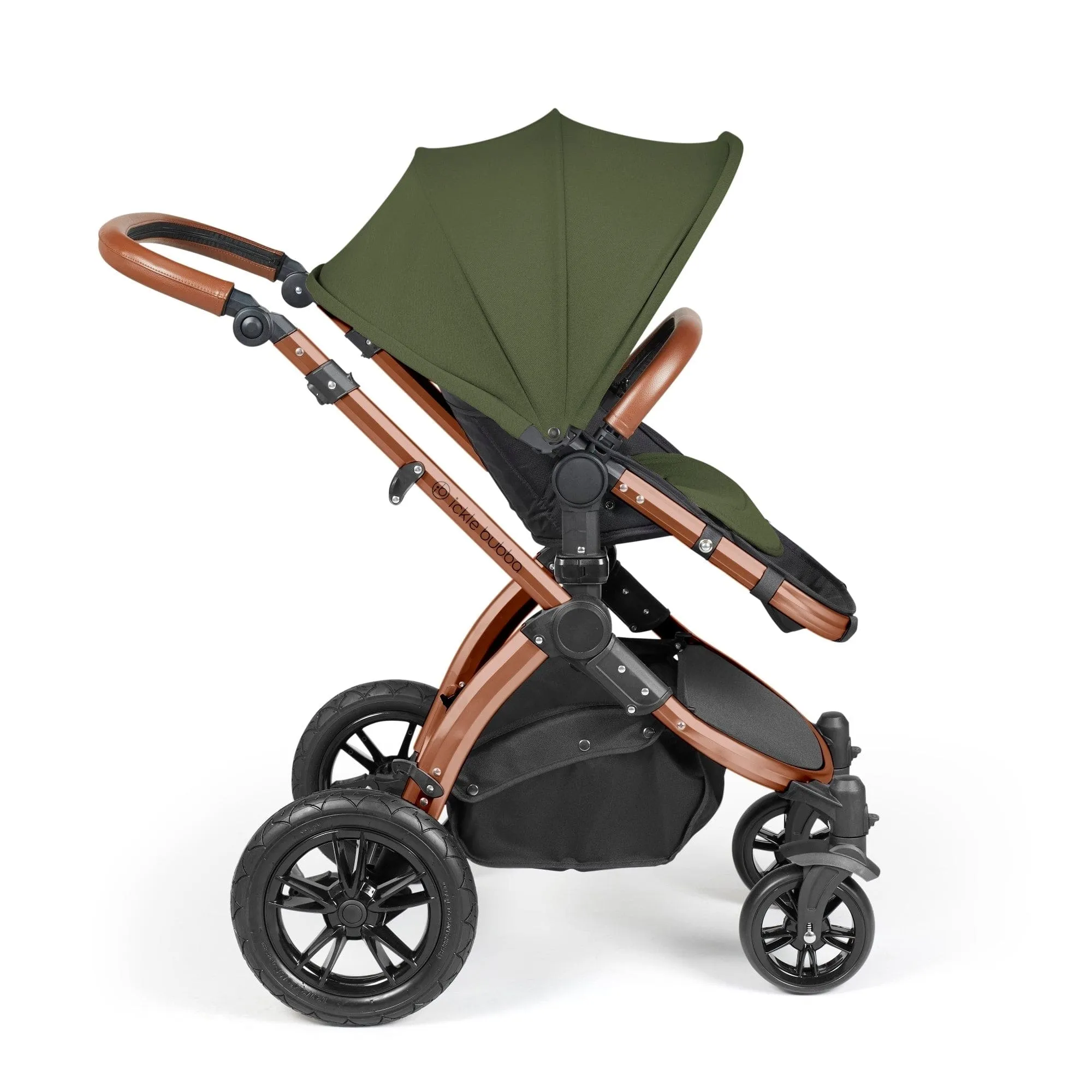 Ickle Bubba Stomp Luxe 3-in-1 I-Size Travel System - Bronze / Woodland / Tan