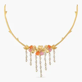 Jalaja Floral Statement Cuff Necklace