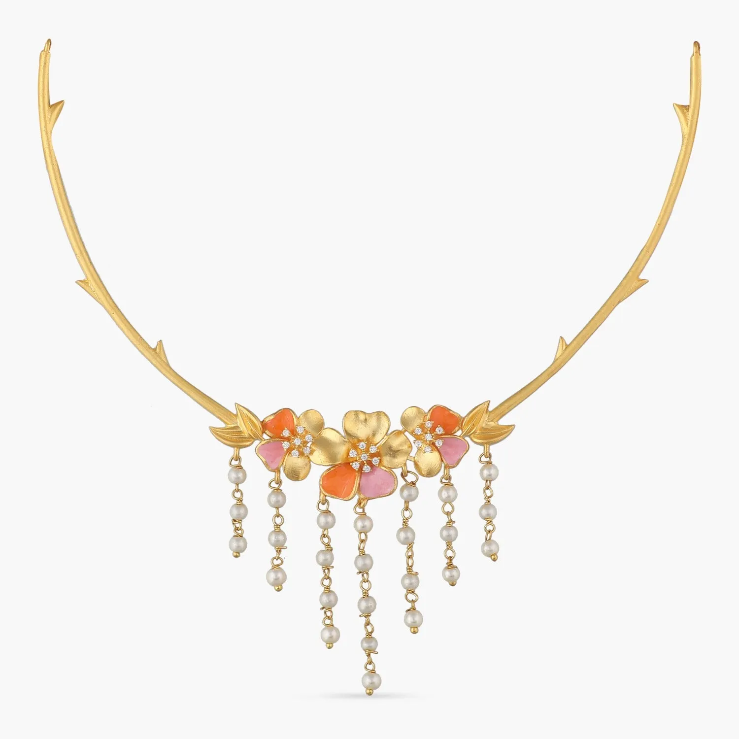 Jalaja Floral Statement Cuff Necklace