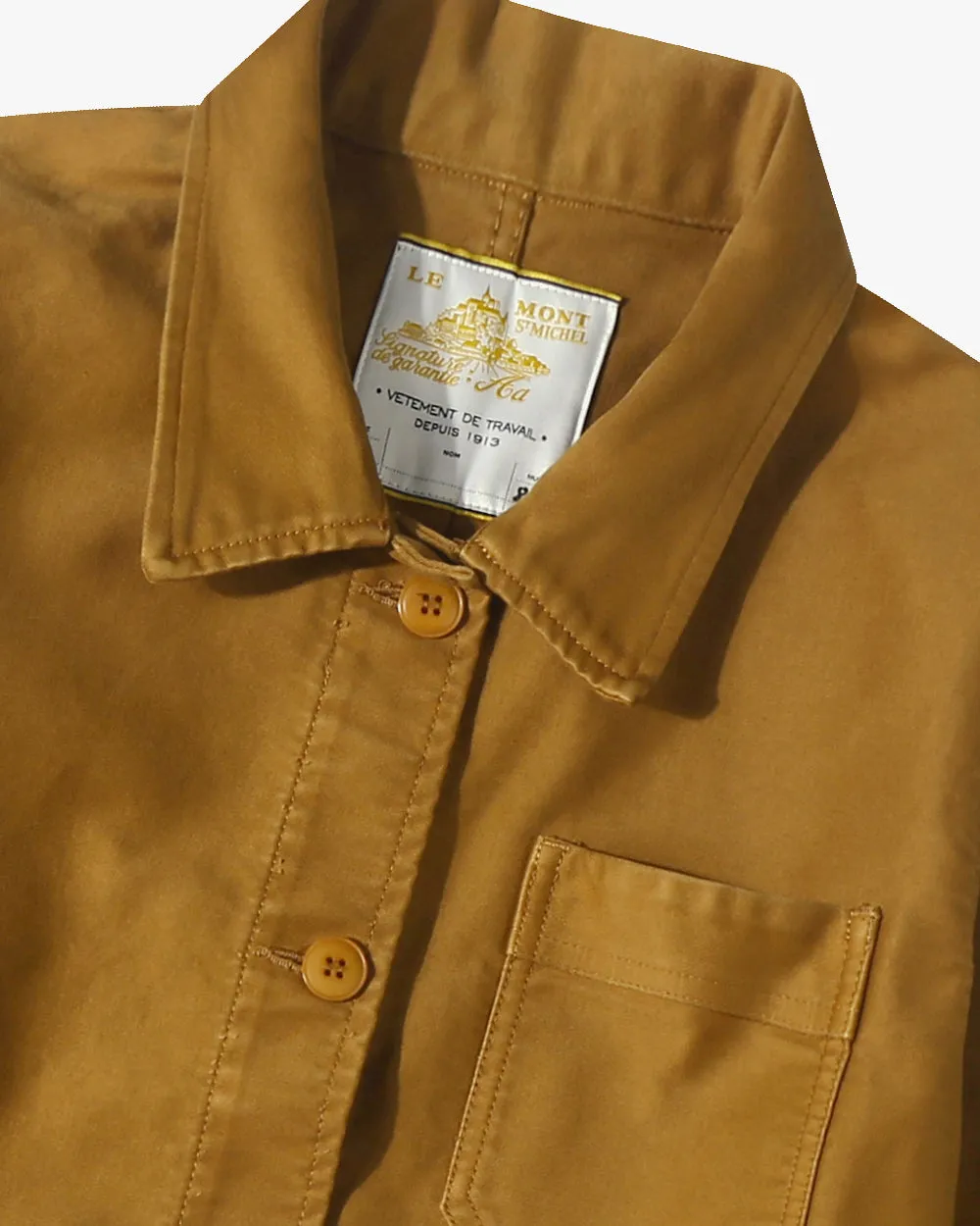 Le Mont St Michel Moleskin Authentic Work Jacket - Amber