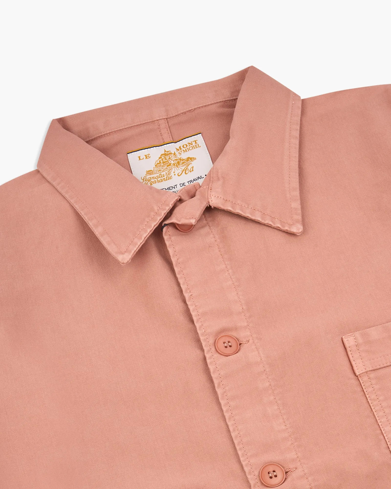 Le Mont St Michel Moleskin Authentic Work Jacket - Ash Pink