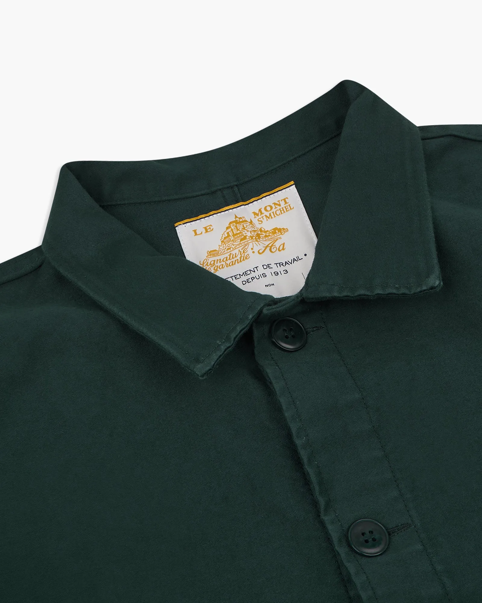 Le Mont St Michel Moleskin Authentic Work Jacket - Forest Green