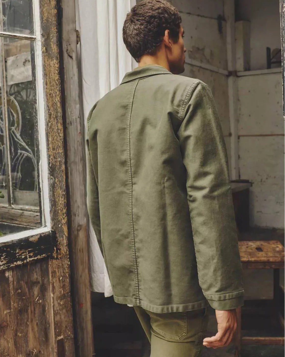 Le Mont St Michel Moleskin Authentic Work Jacket - Khaki