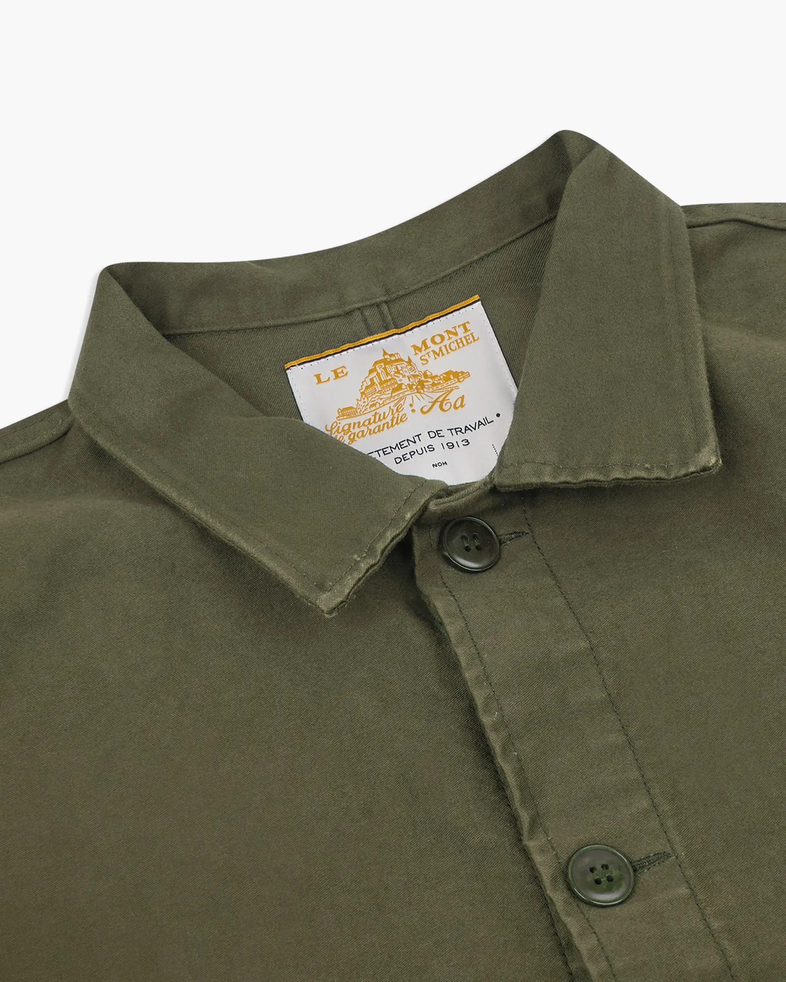 Le Mont St Michel Moleskin Authentic Work Jacket - Khaki