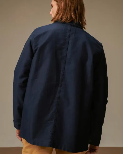 Le Mont St Michel Moleskin Authentic Work Jacket - Navy