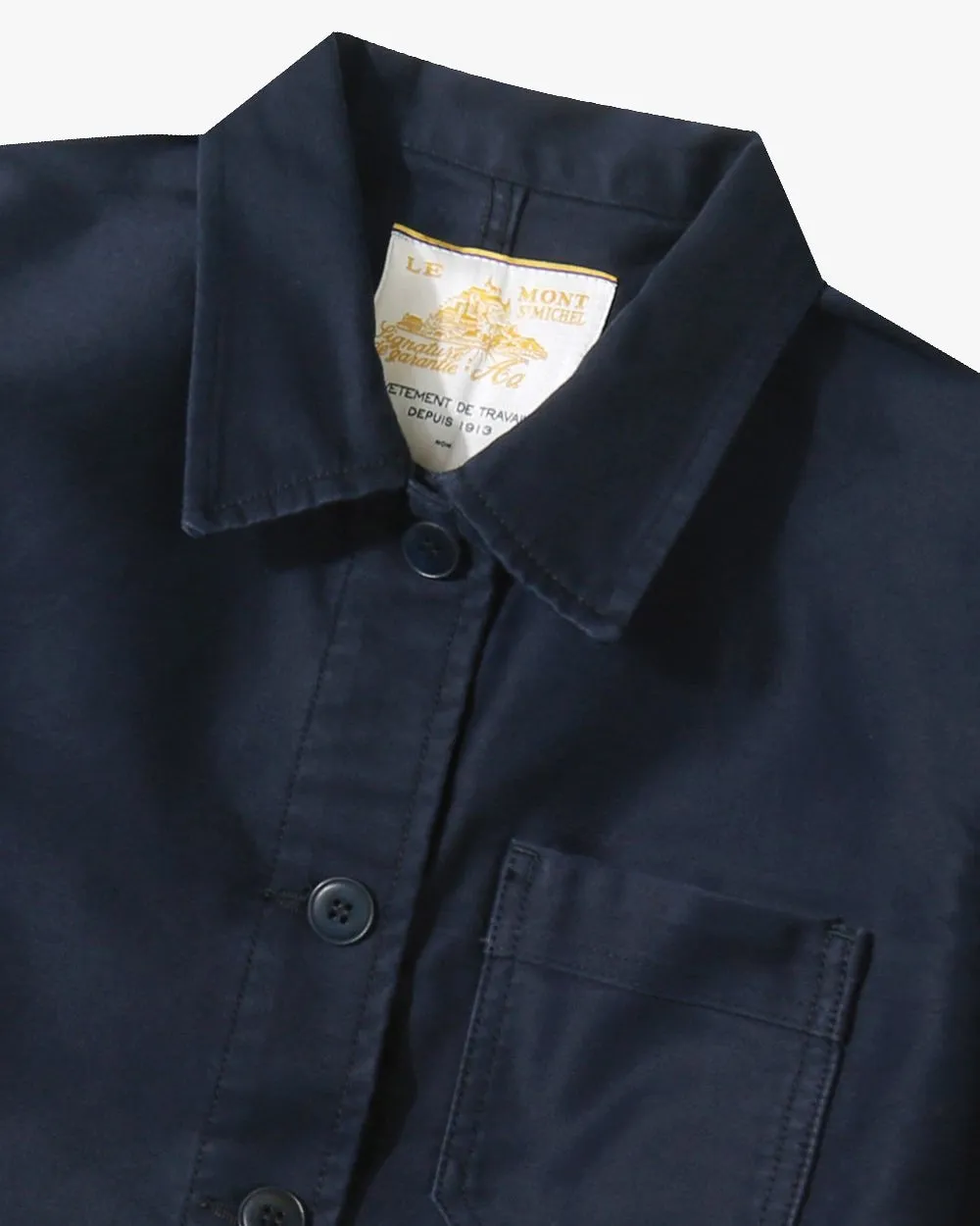 Le Mont St Michel Moleskin Authentic Work Jacket - Navy