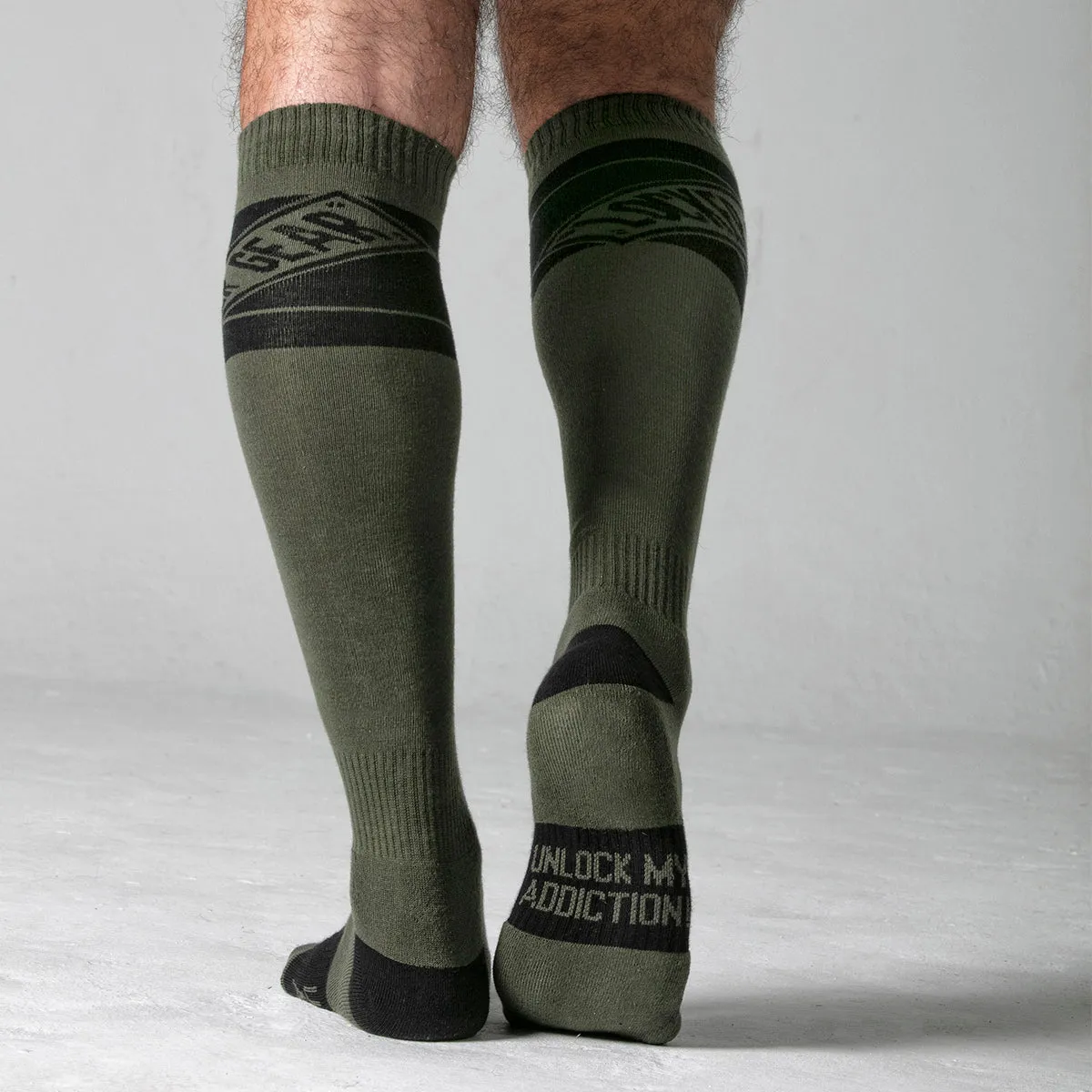 Locker Gear LK1101 knee-high socks army green