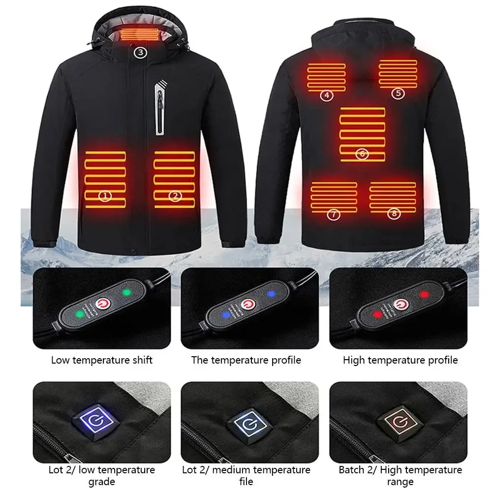 Men USB Electric Heater Winter Fleece Inner Jacket Coats Thick Warm Casual USB Heated Premium Jacket | 993