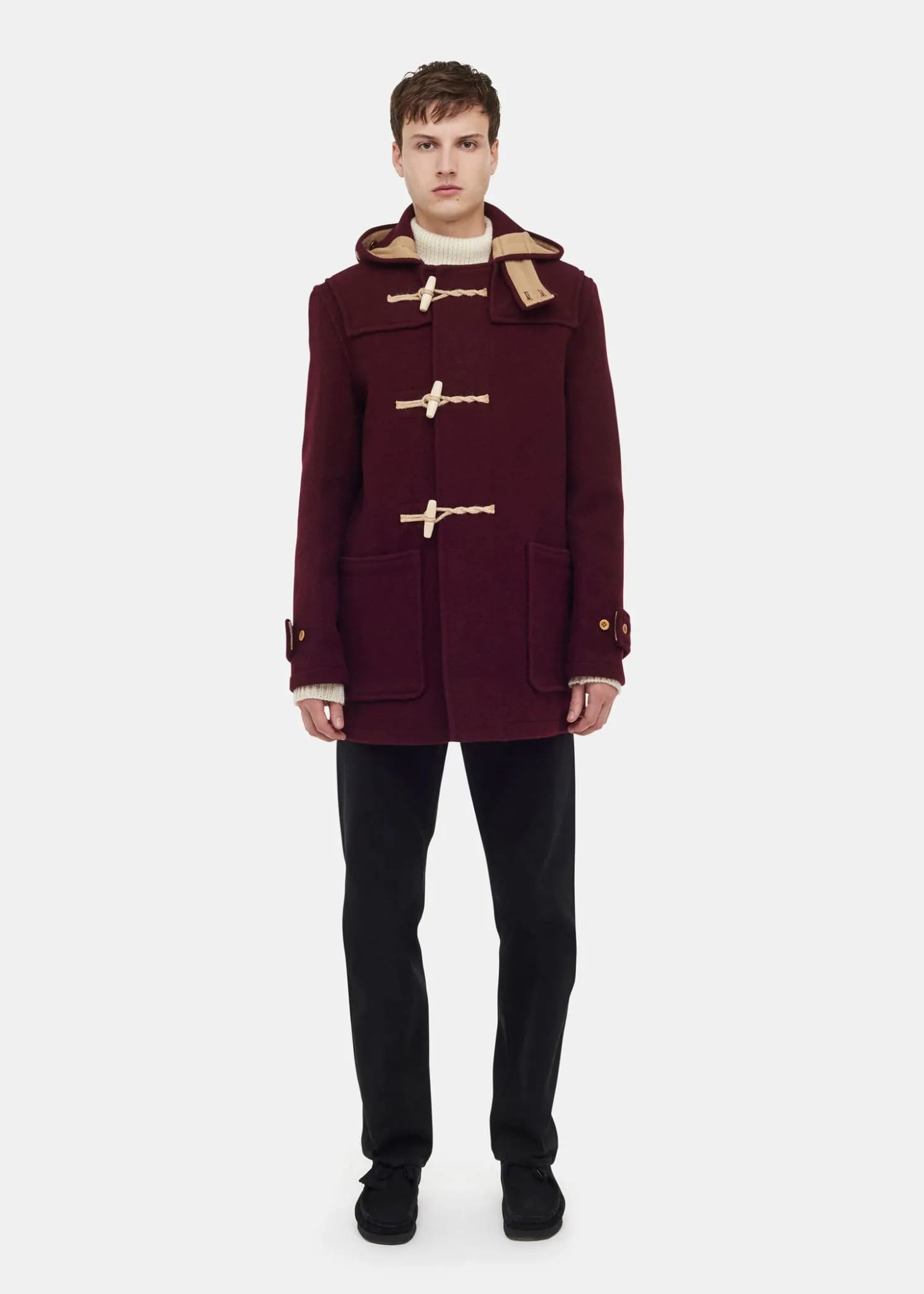 Mid Monty Duffle Coat Burgundy