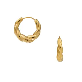 Orelia Rope Twist Hoop Earrings