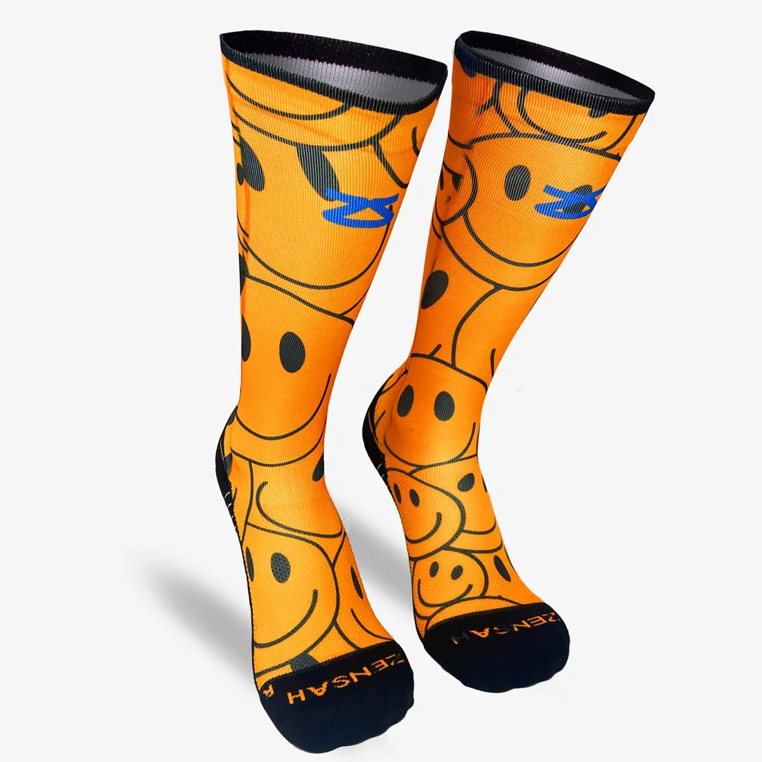 Overlapping Smileys Compression Socks (Knee-High)