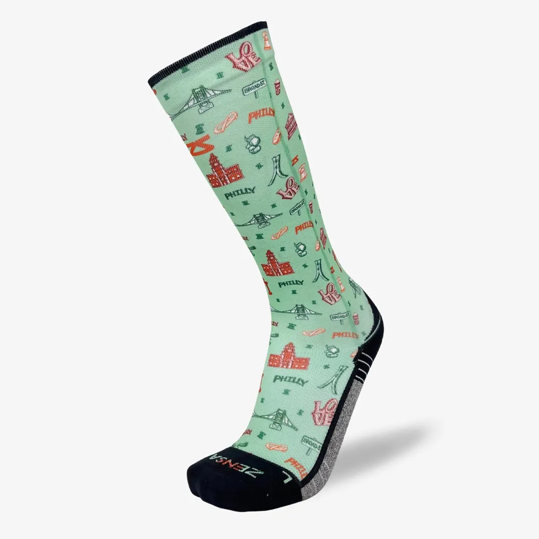 Philly Doodle Compression Socks (Knee-High)