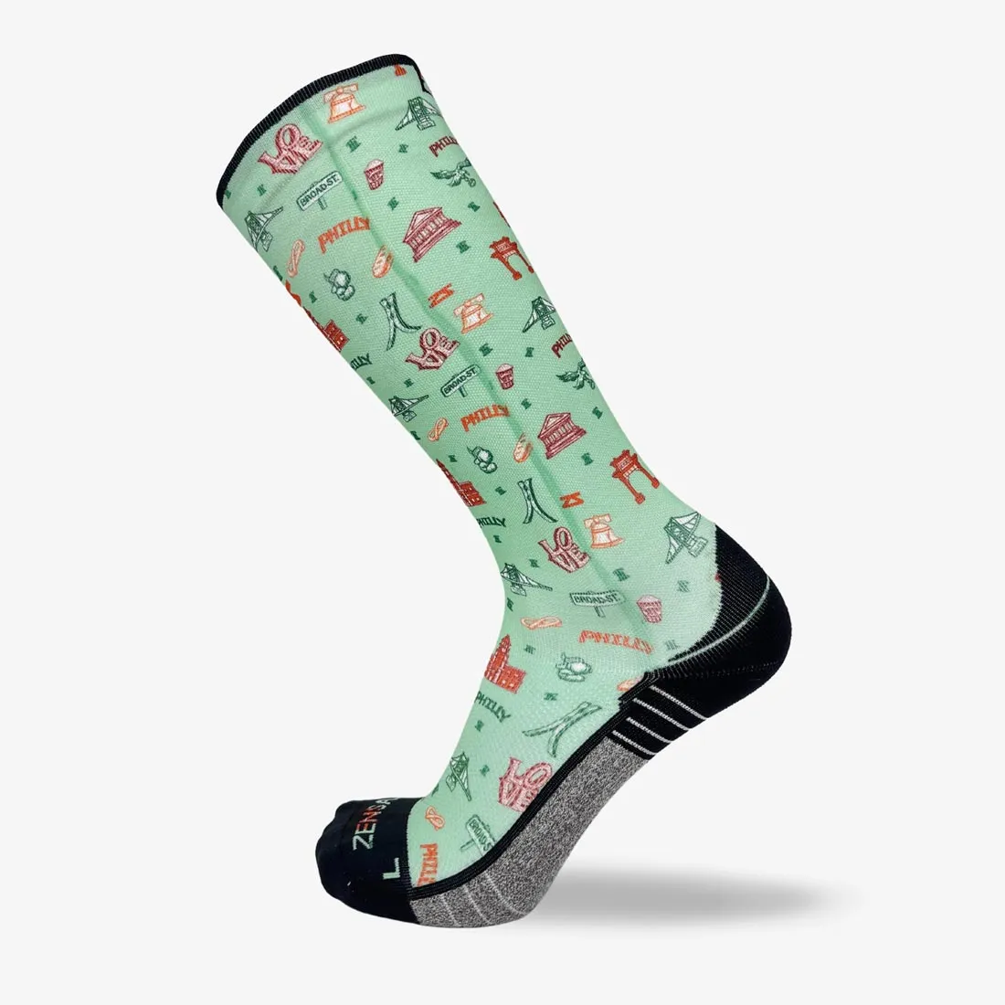 Philly Doodle Compression Socks (Knee-High)