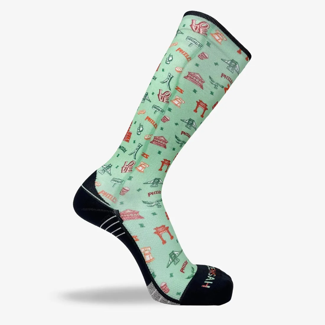 Philly Doodle Compression Socks (Knee-High)