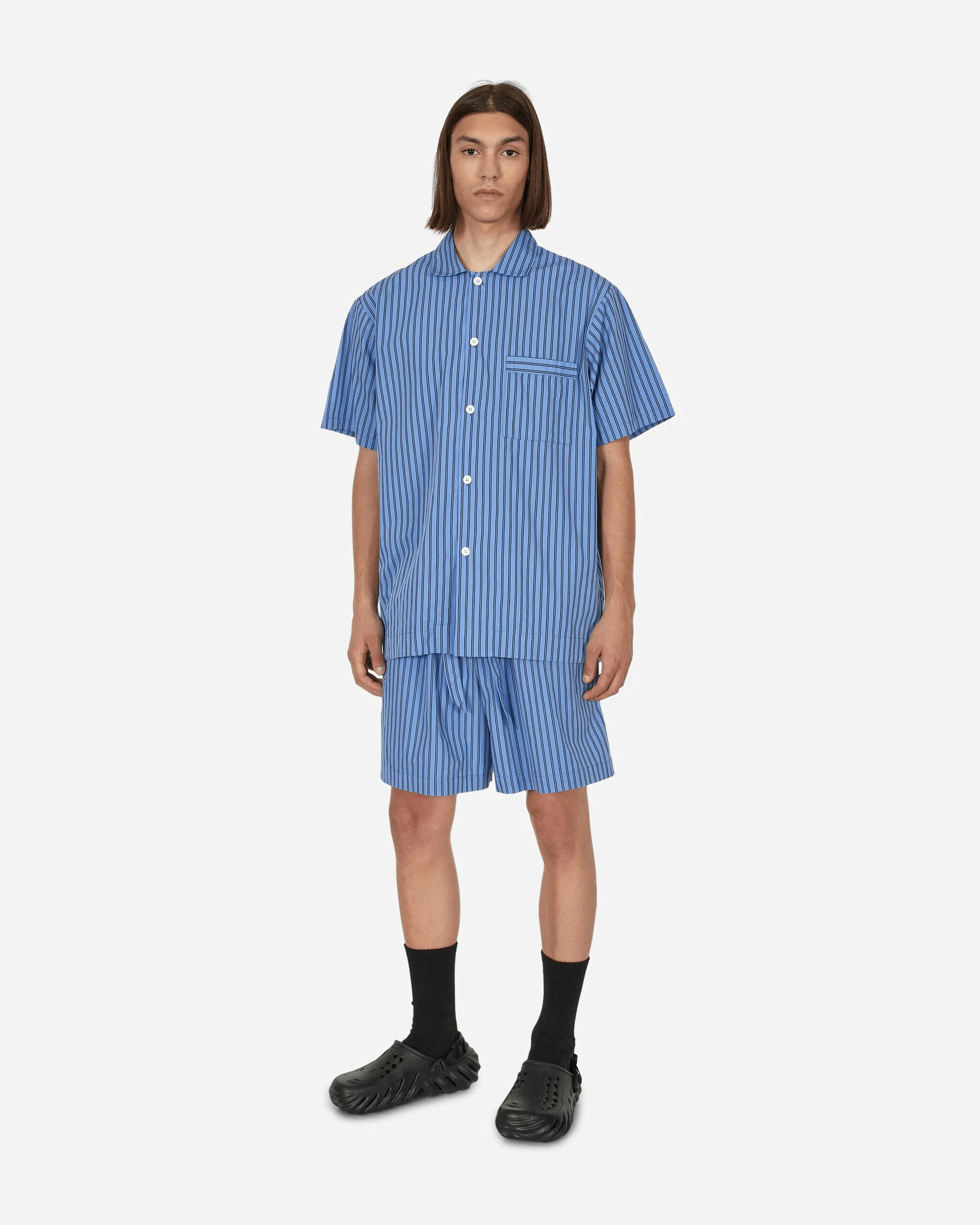 Poplin Pyjamas Shortsleeve Shirt Boro Stripes