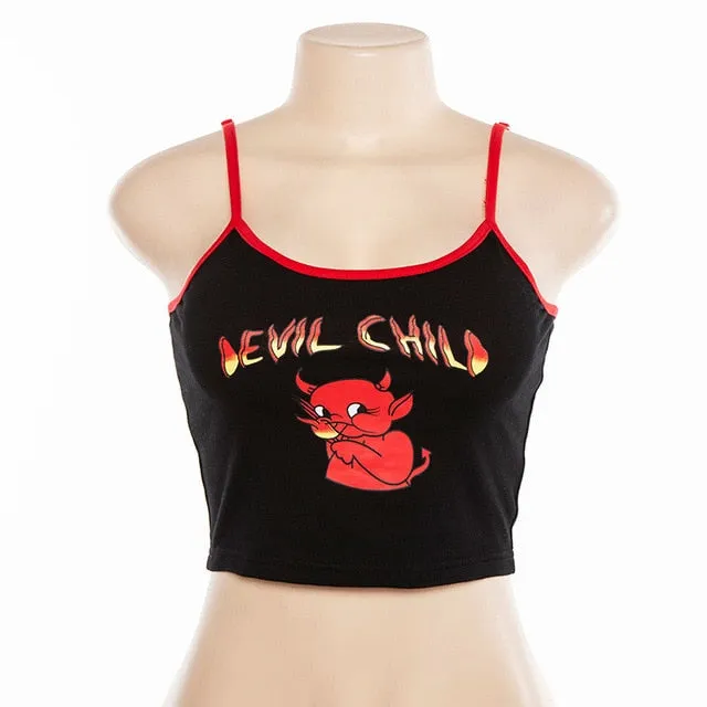 "DEVIL CHILD" CROP TOP