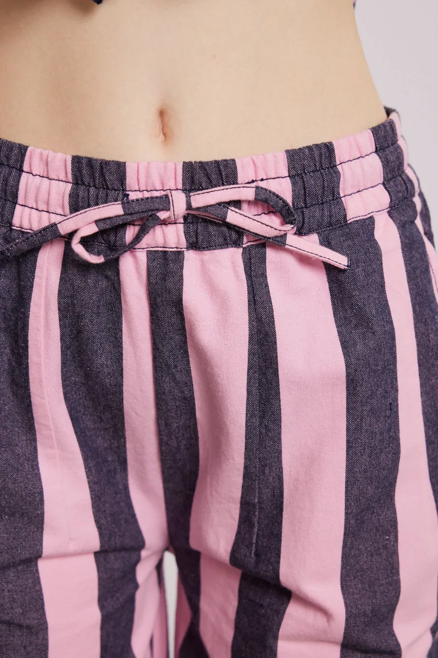 rafe pants - pink navy stripe