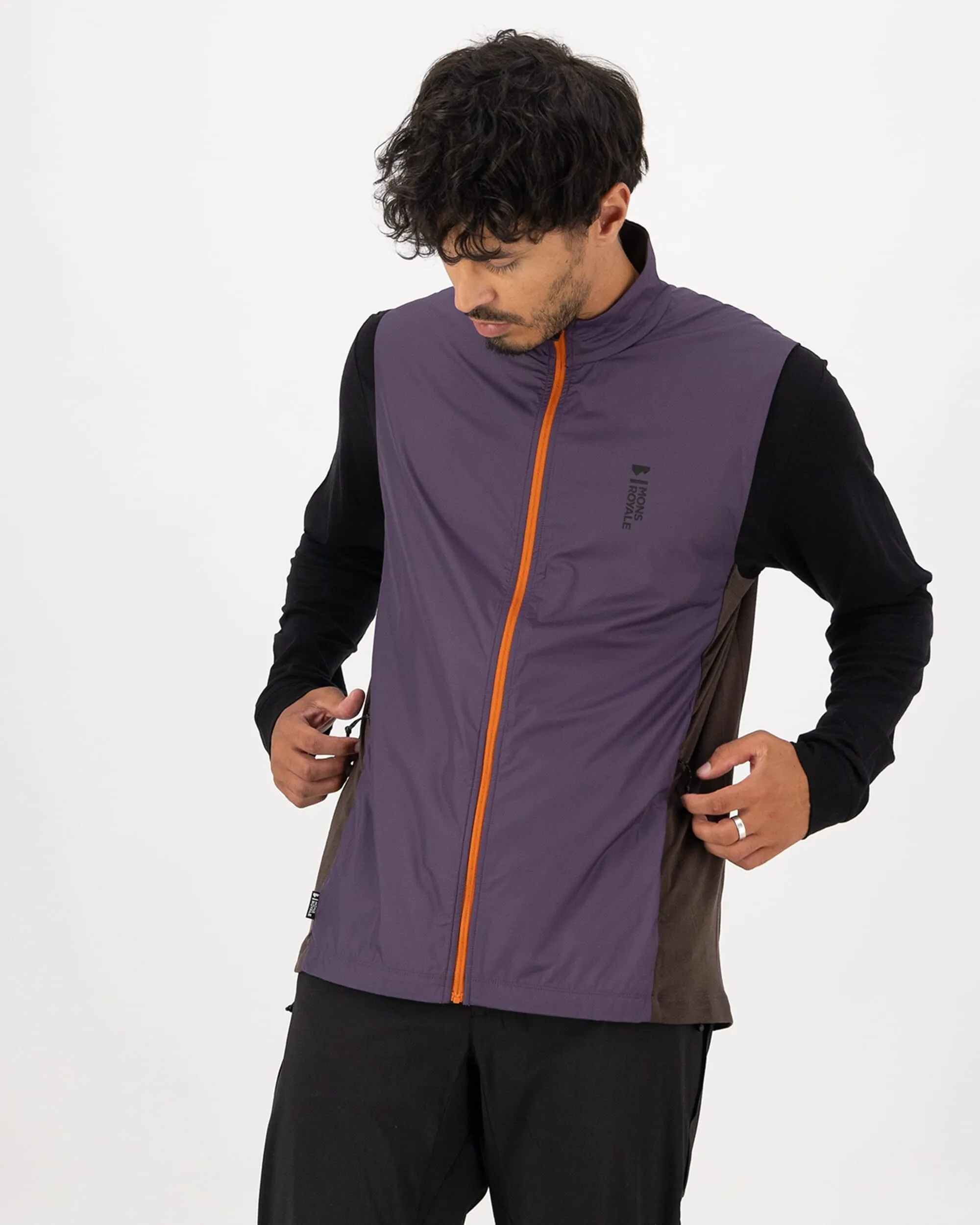 Redwood Merino Wind Vest - Indigo / Cedar