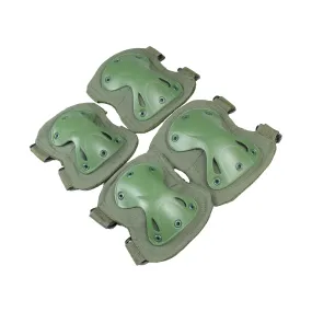 Set of 4 Tactical Knee and Elbow Pads - Olive Green