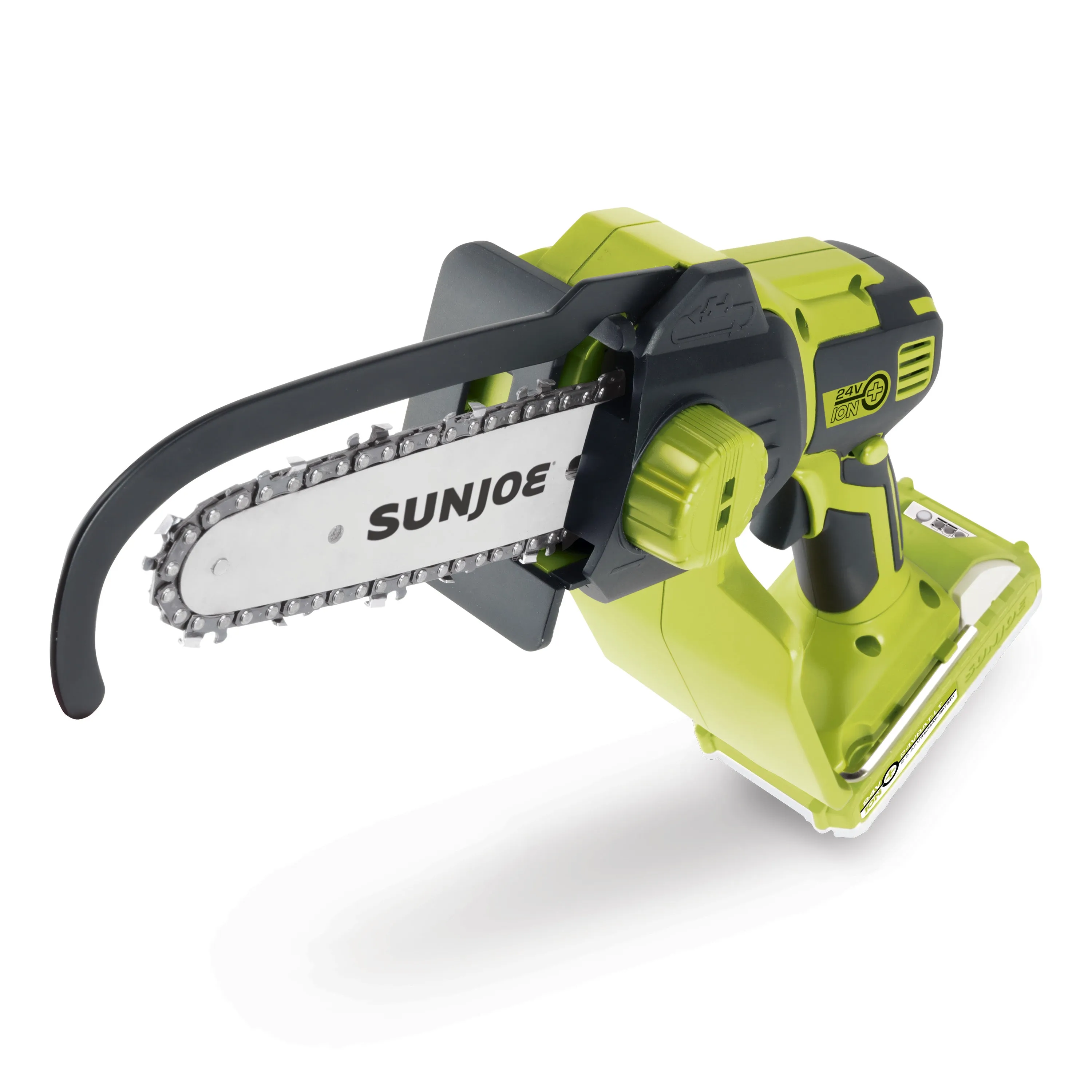 Sun Joe 24V-HCSEC-LT 24-Volt* IONMAX Cordless Handheld Chainsaw | 5-inch Pruning Saw Kit | W/ 2.5-Ah Battery, Charger, and Bonus Chain