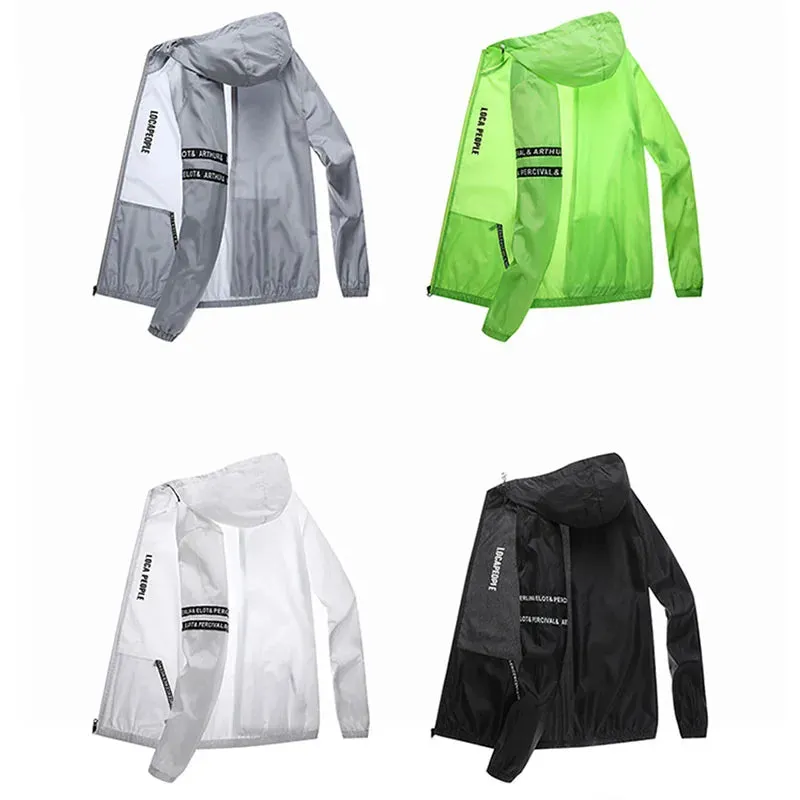 Sun Protection Male Summer Cycling Jacket Sports Casual Youth Coat Anti-UV Outdoor Sports Fitness Run Train Long Sleeve Fishing