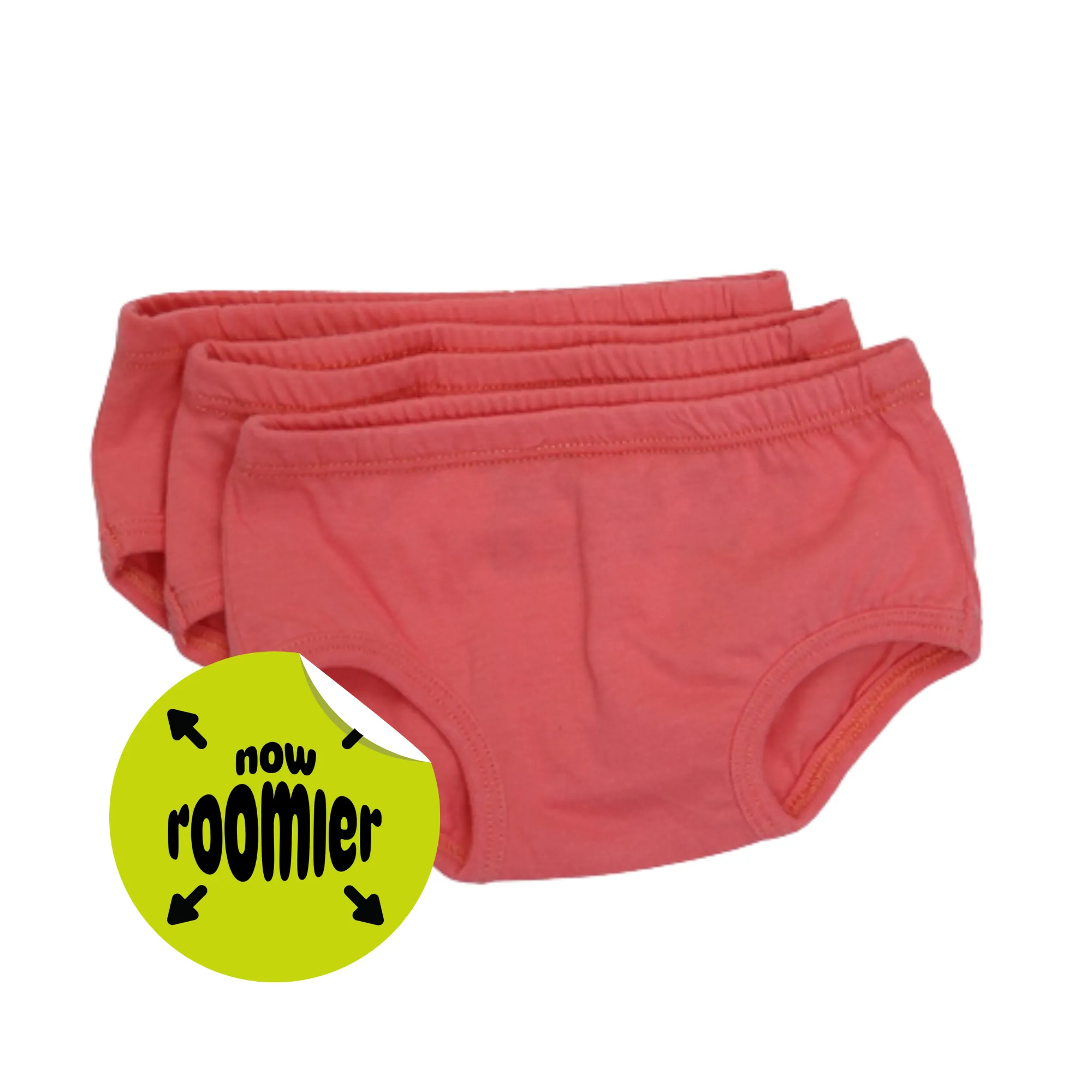 Tiny Undies ROOMIER small cotton underwear - 3-pack