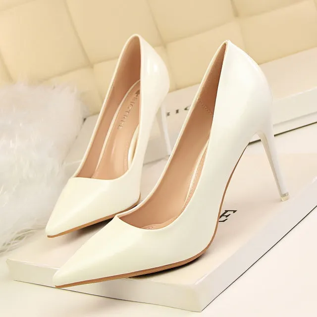 Women Pumps Sexy High Heels Office Heel Shoes Woman 2018 Summer Pumps Shoes Pointed Toe Fashion Word Shoes Famale