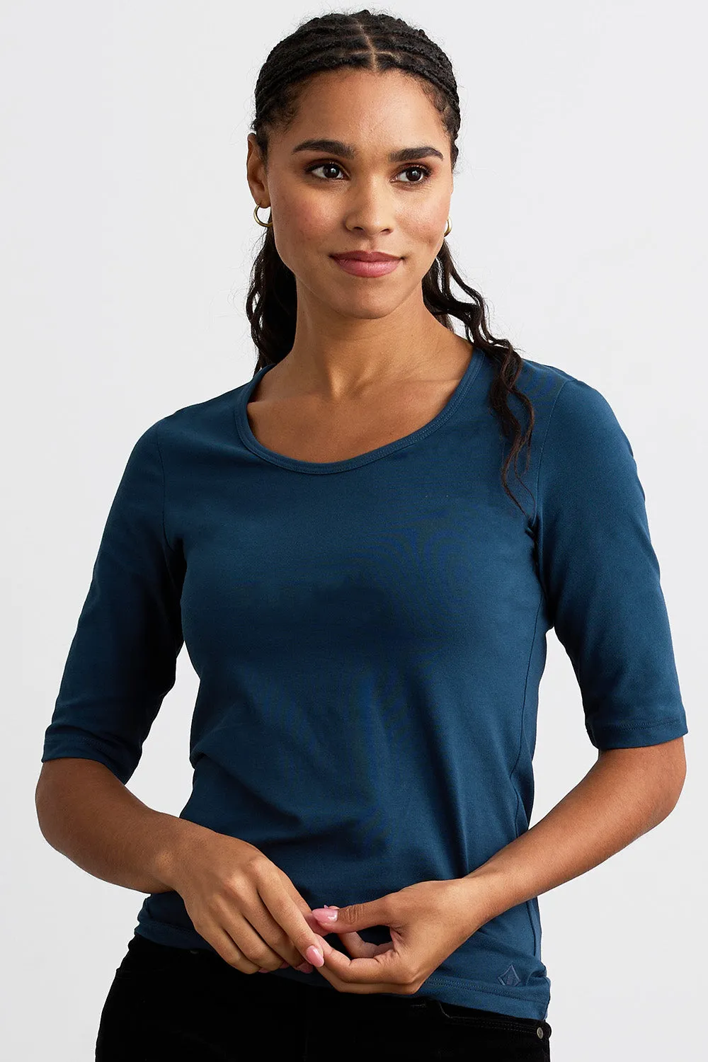 Women's Organic Half Sleeve Scoop Neck Tee