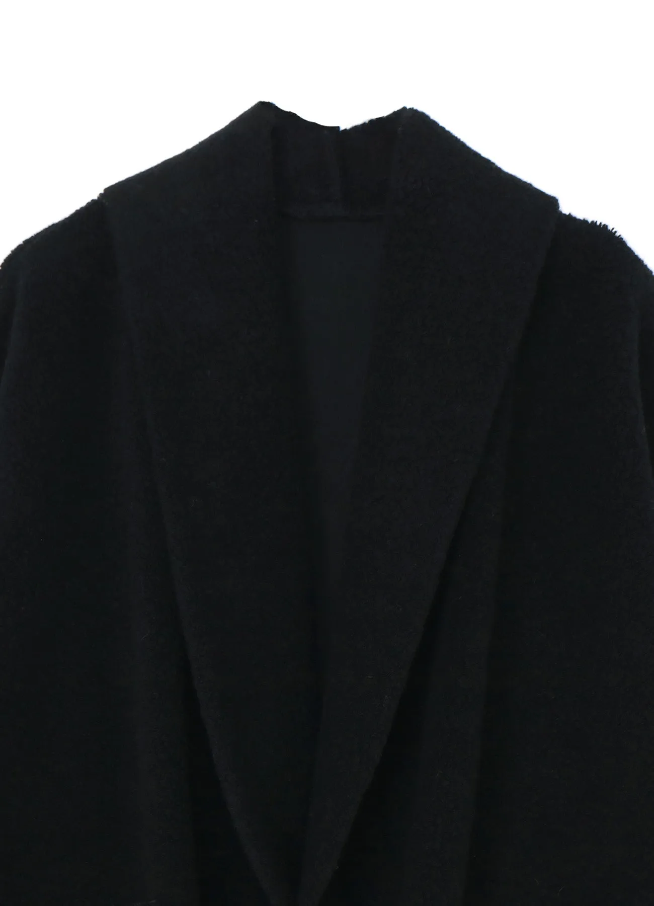 WOOL BREND PILE V NECK JACKET